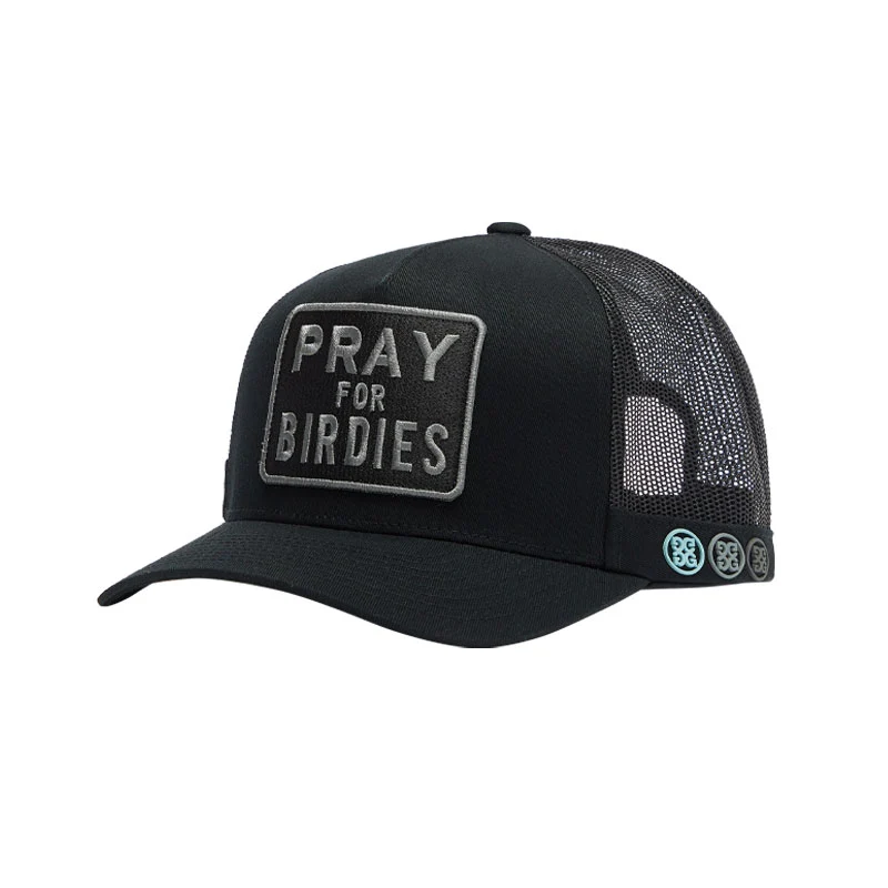 GFORE Pray For Birdies Cotton Twill Trucker Men's Cap (Onyx)
