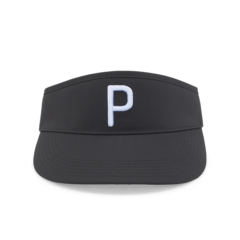 PUMA Men's Adjustable P Visor (Black) - Image 3