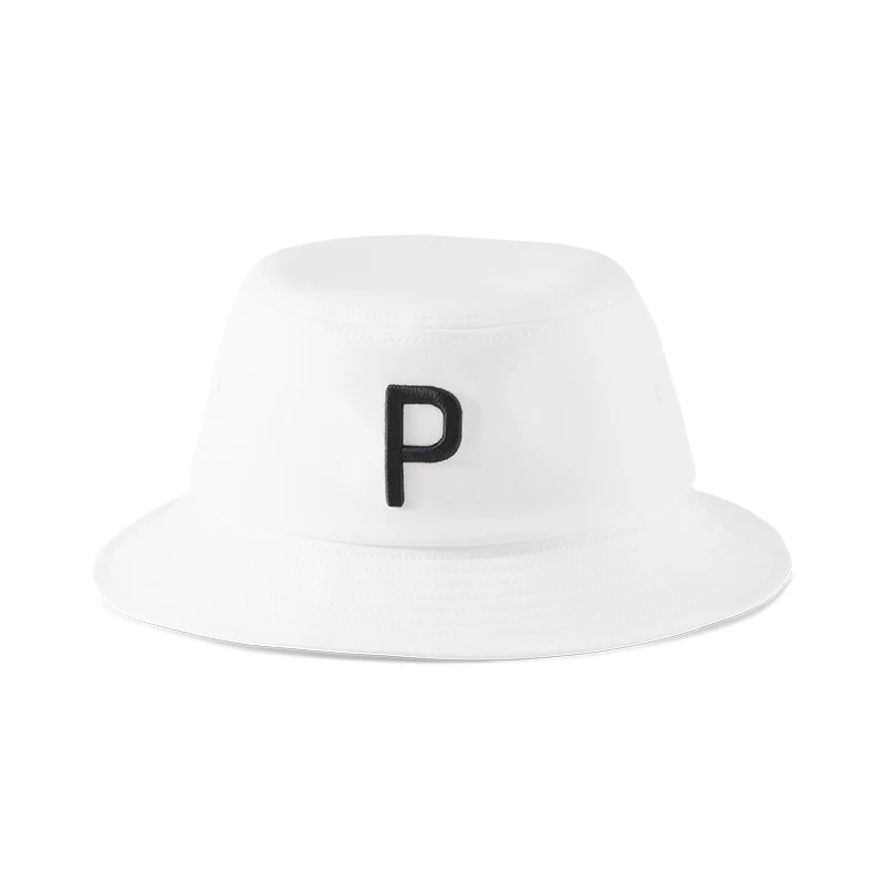 PUMA P Men's Bucket Hat (White) - Image 2