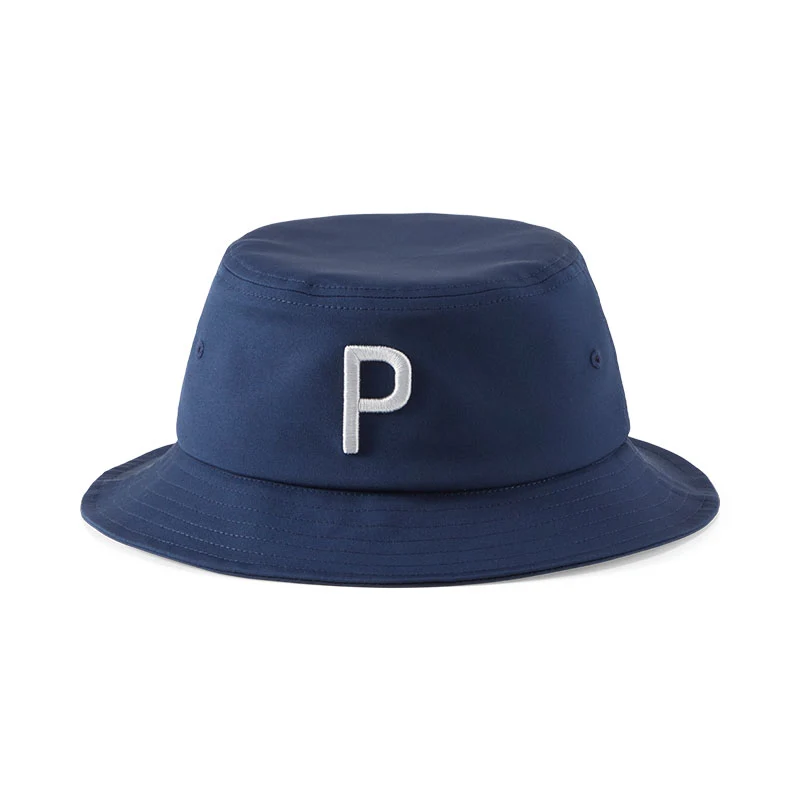 PUMA P Men's Bucket Hat (Navy) - Image 2