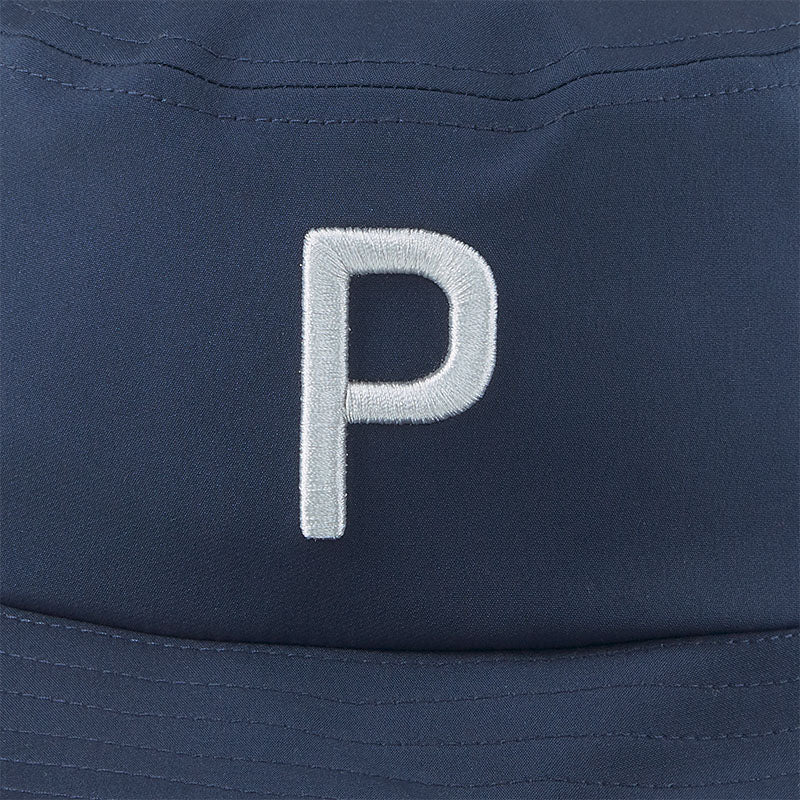 PUMA P Men's Bucket Hat (Navy) - Image 4