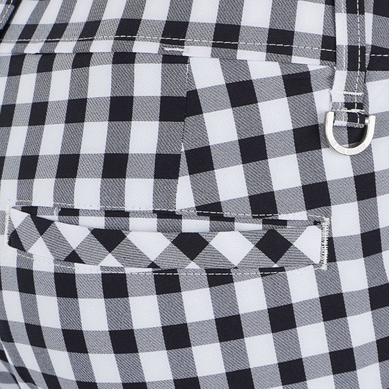 LE COQ SPORTIF GOLF Gingham 9/10 Women's Pants (Black) - Image 4