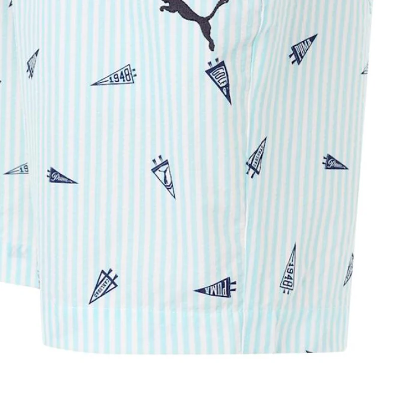 PUMA Flag Printed Seersucker Men's Shorts (Tropical Aqua) - Image 4