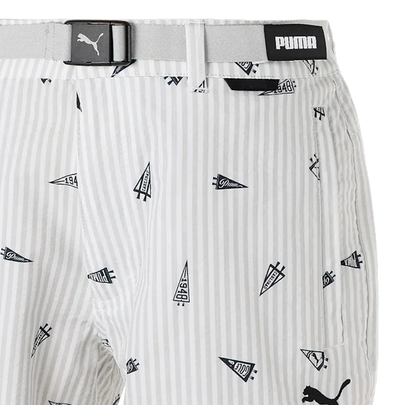 PUMA Flag Printed Seersucker Men's Shorts (Light Grey) - Image 3