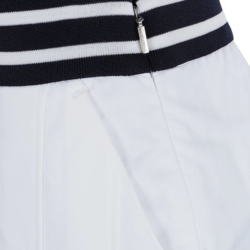 TAYLORMADE High-Waisted Pleated Skort (White) - Image 4