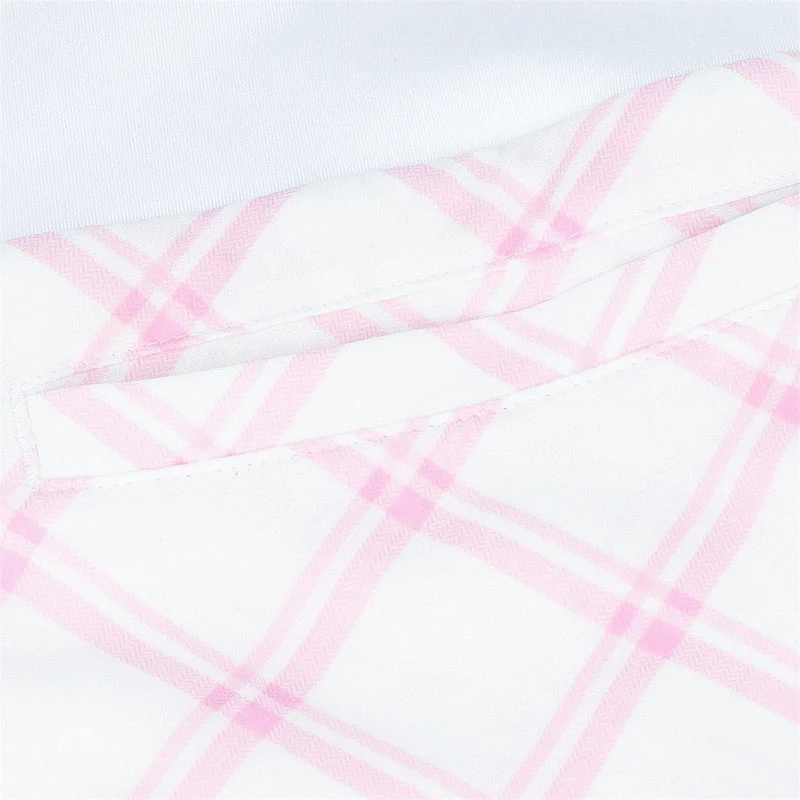 PUMA Blake Plaid Skirt (White/Pink) - Image 4