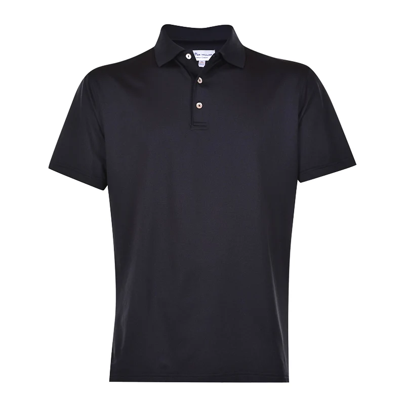 PETER MILLAR Solid Performance Men's Polo (Black)