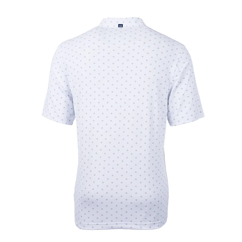 CUTTER & BUCK Virtue Eco Pique Tile Print Men's Polo (White) - Image 2