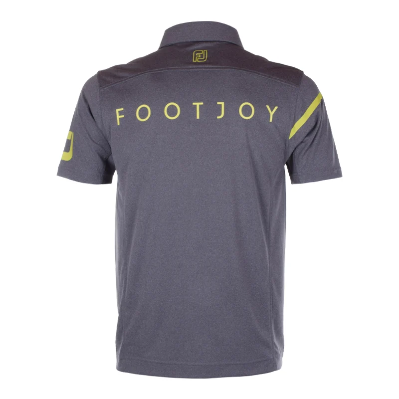 FOOTJOY Japan Chest Line Men's Short-Sleeve Shirt (Heather Grey) - Image 2