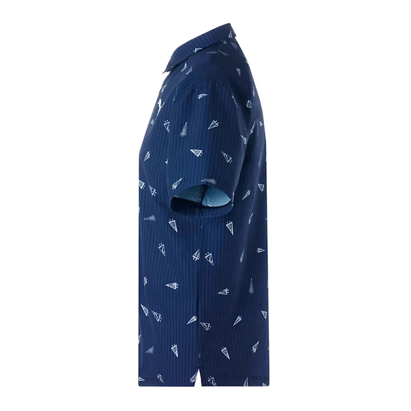 PUMA Flag Printed Seersucker Men's Polo (Navy Blazer) - Image 3