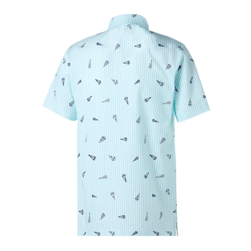 PUMA Flag Printed Seersucker Men's Polo (Tropical Aqua) - Image 2