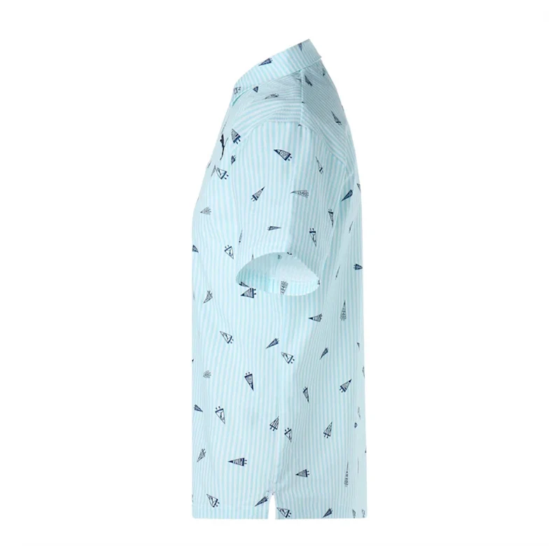 PUMA Flag Printed Seersucker Men's Polo (Tropical Aqua) - Image 3