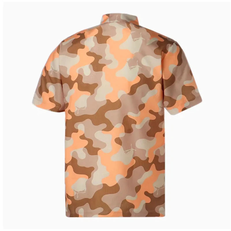 PUMA Cat Camo Men's Polo (Bright White) - Image 2