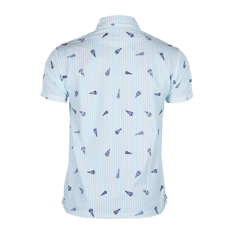 PUMA Flag Print Seersucker Women's Polo (Tropical Aqua) - Image 2