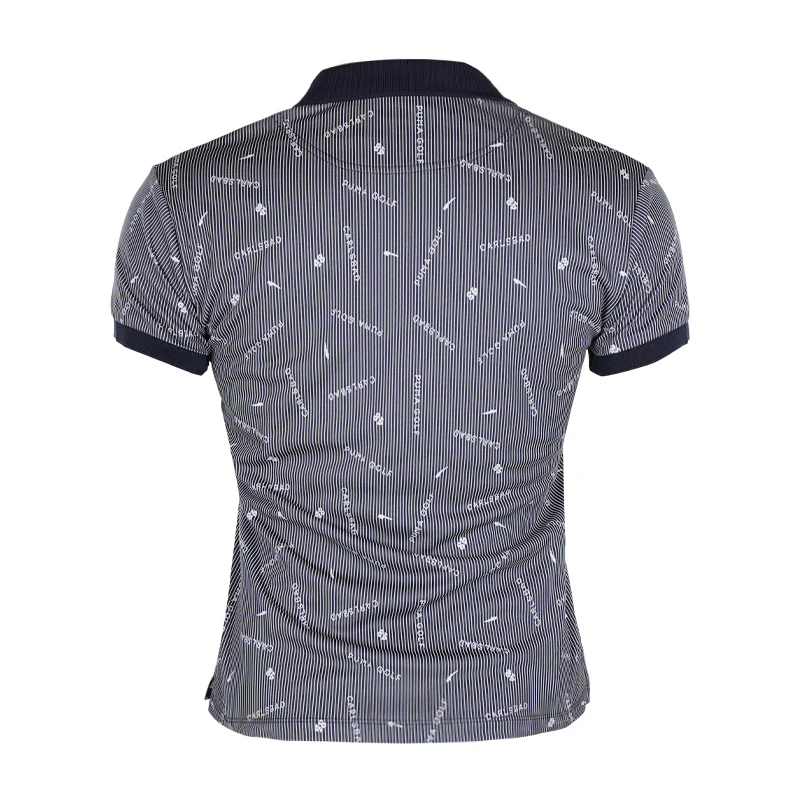 PUMA Striped Women's Polo (Navy Blazer) - Image 2