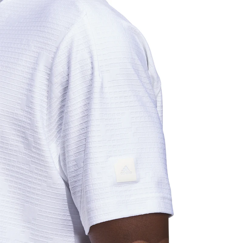 ADIDAS Adicross Mock Neck Men's Polo (White) - Image 3