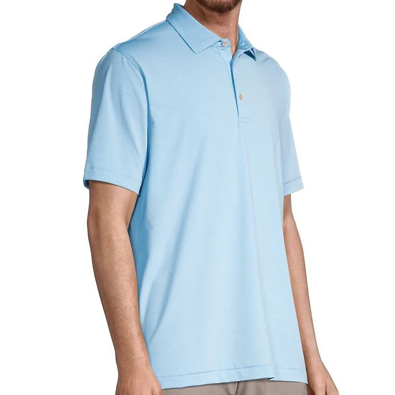 PETER MILLAR Junilee Performance Jersey Men's Polo (Rainfall) - Image 3