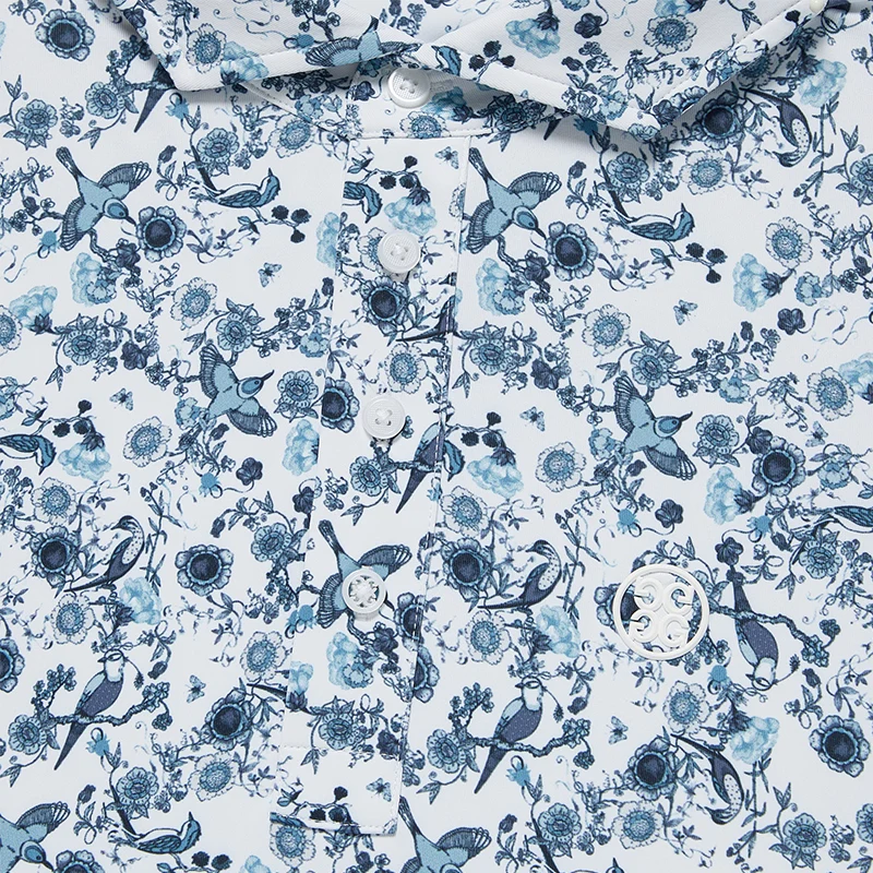 GFORE Botanic Garden Jersey Men's  Polo (Ink) - Image 2