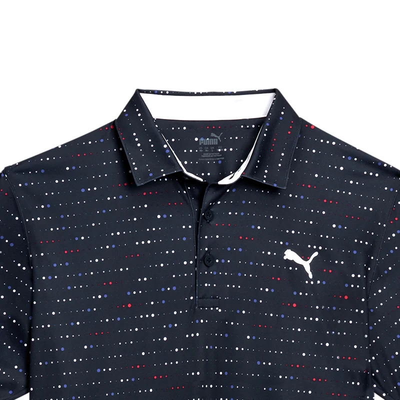PUMA Keys Men's Polo (Deep Navy/Strong Red) - Image 3