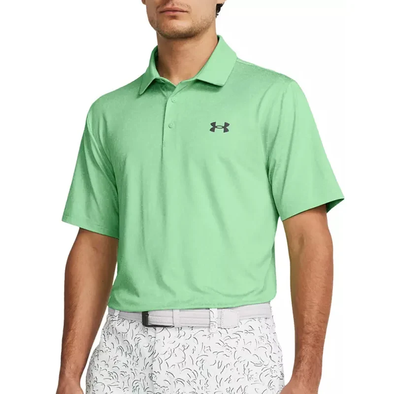 UNDER ARMOUR Playoff 3.0 Coral Jacquard Men's Polo (Matrix Green) - Image 4