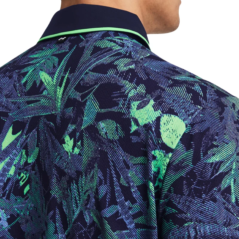 UNDER ARMOUR Iso-Chill Edge Men's Polo (Navy/Green) - Image 4