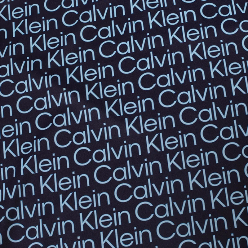 CALVIN KLEIN CK Print Men's Polo (Evening Blue/Blue) - Image 4