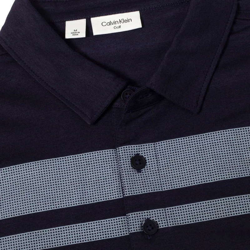 CALVIN KLEIN Fort Jackson Men's Polo (Evening Blue) - Image 3