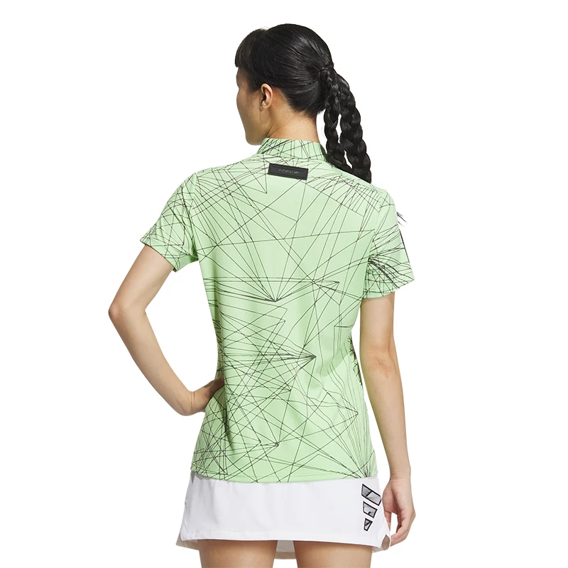 ADIDAS Essential Women's Graphic Polo (Green) - Image 2