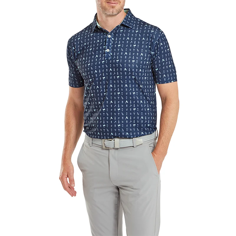 FOOTJOY The 19th Hole Lisle Men's Polo (Navy) - Image 3