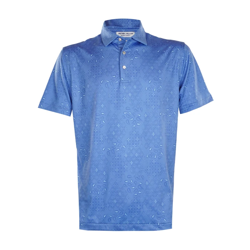 PETER MILLAR Geo Paisley Performance Jersey Men's Polo (Bonnet)