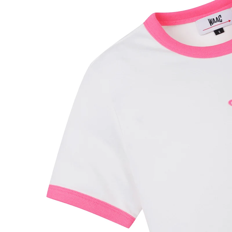 WAAC Korea Crew Women's T-Shirt (White/Pink) - Image 4