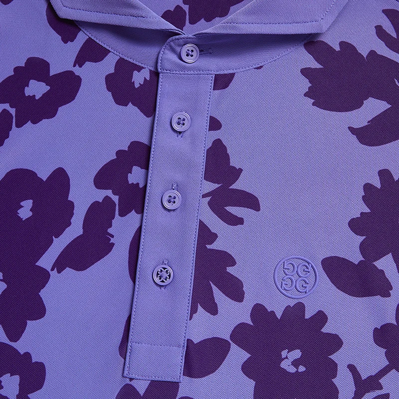GFORE Floral Pique Men's Polo (Canyon) - Image 4