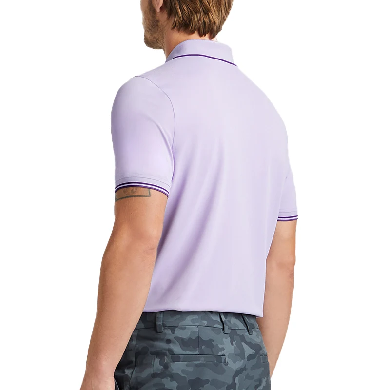 GFORE Rib Collar Tech Piqu? Modern Spread Collar Men's Polo (Aura) - Image 2