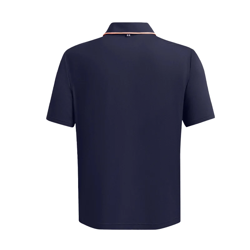 UNDER ARMOUR Iso-Chill Men's Polo (Navy/Orange) - Image 2