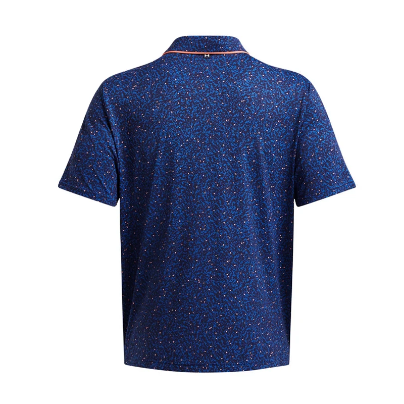 UNDER ARMOUR Iso-Chill Edge Men's Polo (Blue/Orange) - Image 2