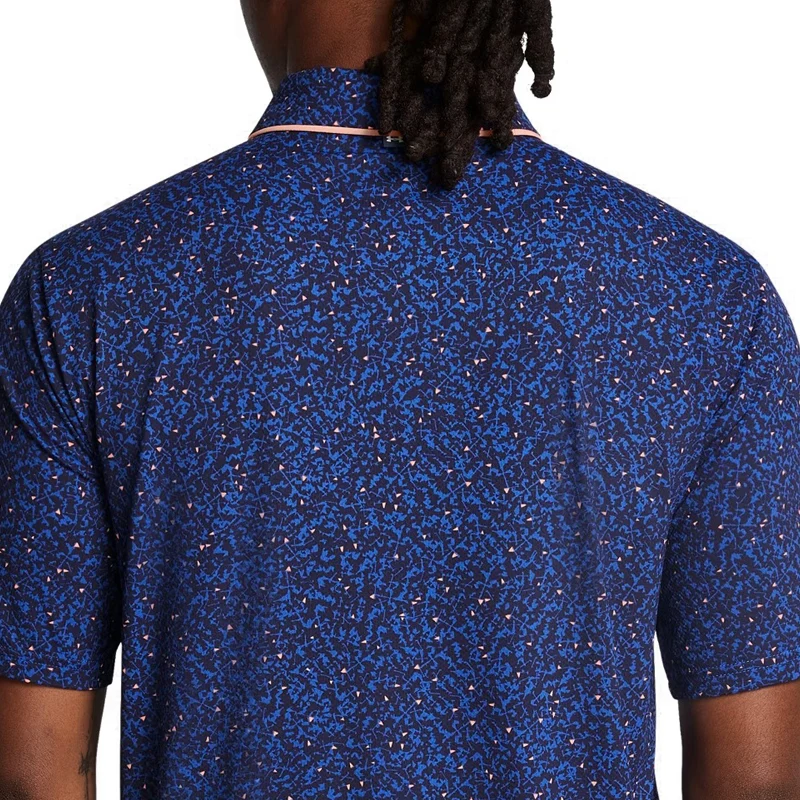 UNDER ARMOUR Iso-Chill Edge Men's Polo (Blue/Orange) - Image 4