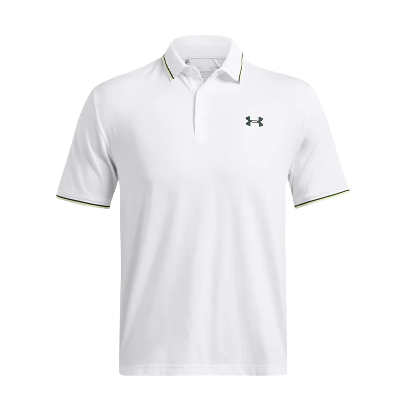 UNDER ARMOUR Playoff 3.0 Rib Men's Polo (White/Green)