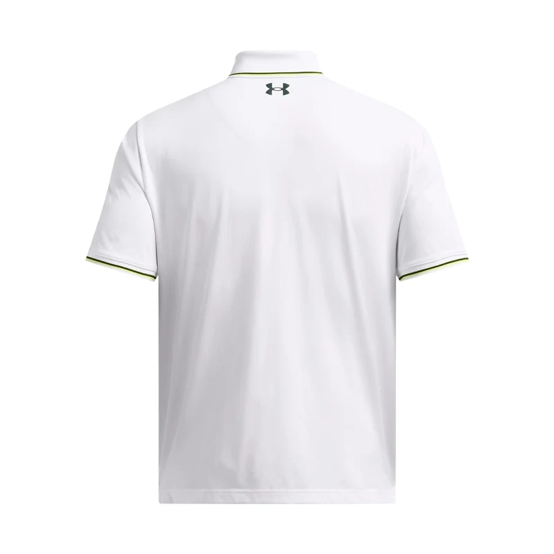 UNDER ARMOUR Playoff 3.0 Rib Men's Polo (White/Green) - Image 2