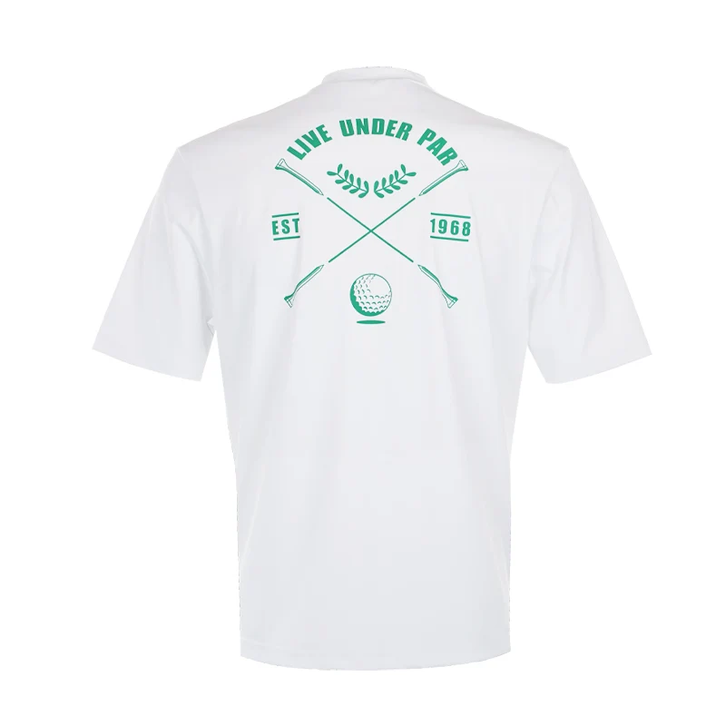 CUTTER & BUCK Oversized Men's Mock Shirt (White) - Image 2