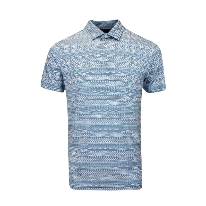 PUMA Fair Isle Micro Print Men's Polo (Blue)