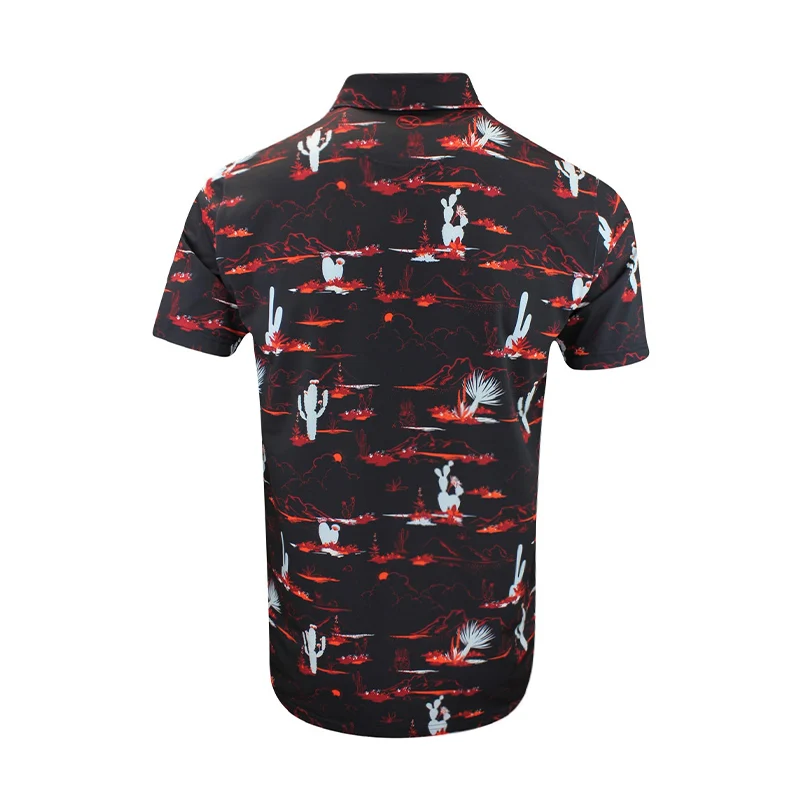 PUMA MATTR Bushland Men's Polo (Black/Red) - Image 2