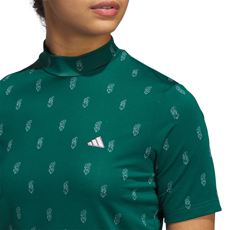 ADIDAS Go-To Paisly Women?s Mock Shirt (Green) - Image 3