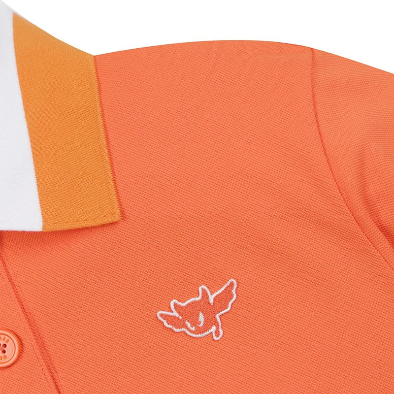 WAAC Cropped Piq PGA Women's Polo (Orange) - Image 4