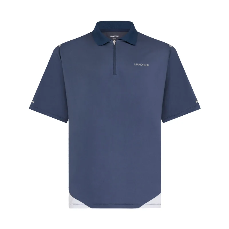 MANORS Frontier Men's Quarter Zip Polo (Navy)