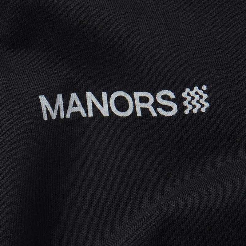 MANORS Logo Men?s T-Shirt (Black) - Image 3