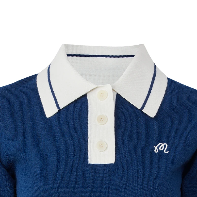 MALBON GOLF Mikayla Knit Women's Polo (Pageant Blue) - Image 3