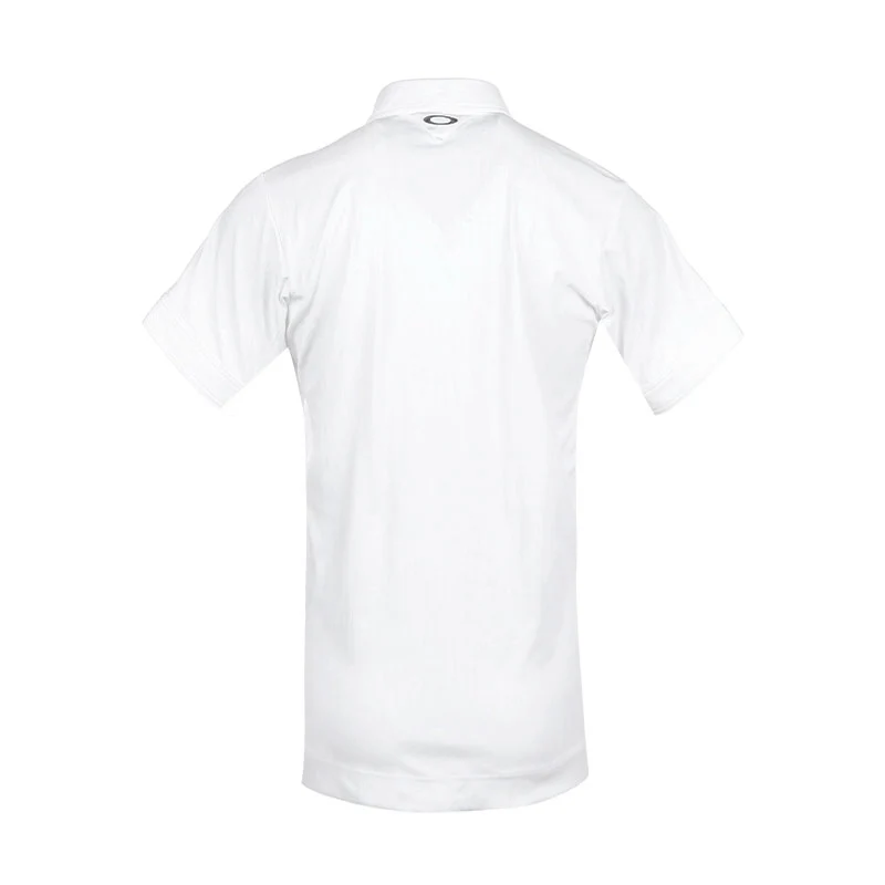 OAKLEY Japan Skull Sleek Stripe Men's Polo (White) - Image 2