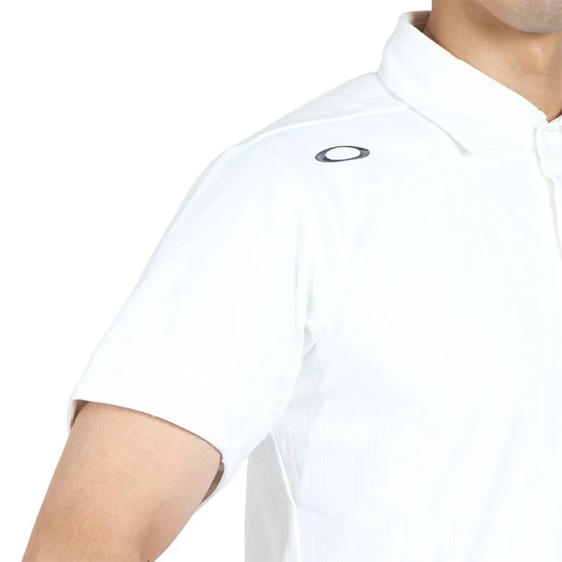 OAKLEY Japan Skull Sleek Stripe Men's Polo (White) - Image 4