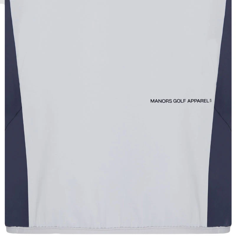 MANORS Frontier Men's Quarter Zip Polo (Light Blue) - Image 4