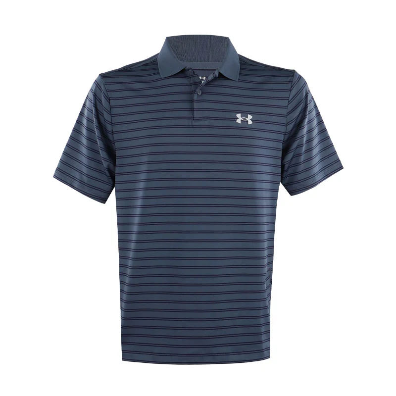 UNDER ARMOUR Matchplay Stripe Men's Polo (Grey/Navy)